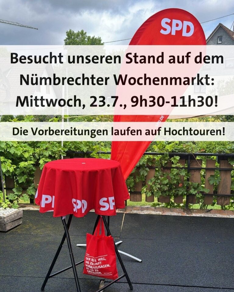 Einladung zum Nümbrechter Wochenmarkt